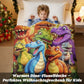 🎄Weihnachtsverkauf - 49% Rabatt🎁Niedlicher lächelnder Dinosaurier HD Digitaldruck Flanell