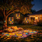 🔥 AKTION 49 % RABATT – 🌞 Bunte Sonnenblumen-Lichterkette mit Solar-Gartenlaterne