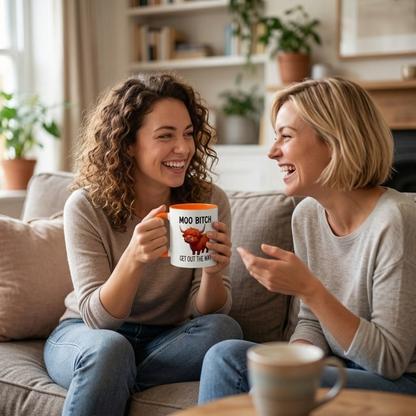 💥 **LETZTER TAG – 60 % RABATT! ⏰  “Moo Bitch, Get Out The Way“ Highland-Cow-Tasse 🐄☕