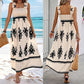 👚 60% RABATT!  🌸Damen Sommer Print Ärmelloses Fließendes Langes Kleid