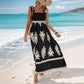 👚 60% RABATT!  🌸Damen Sommer Print Ärmelloses Fließendes Langes Kleid