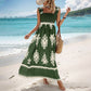 👚 60% RABATT!  🌸Damen Sommer Print Ärmelloses Fließendes Langes Kleid